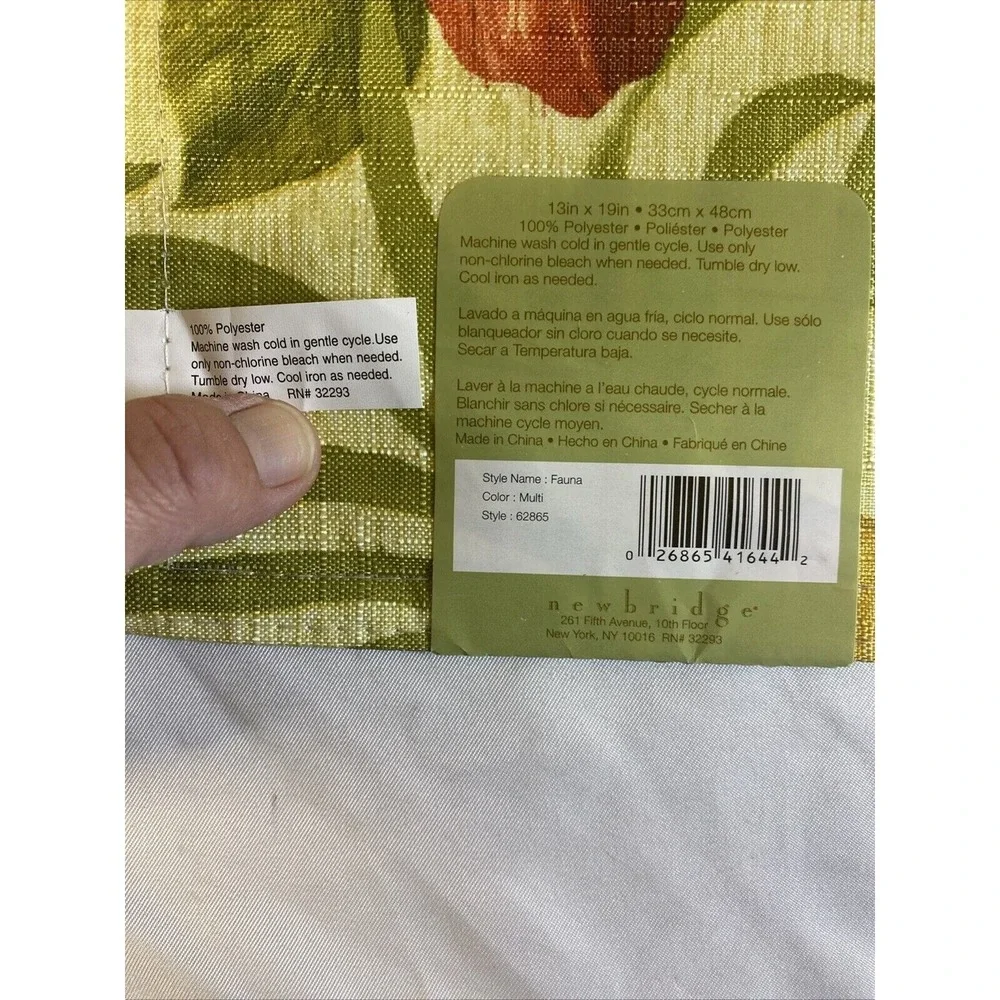 4 Vtg Floral Fauna Placemats Indoor Outdoor Island Breeze Hibiscus Red Green NOS
